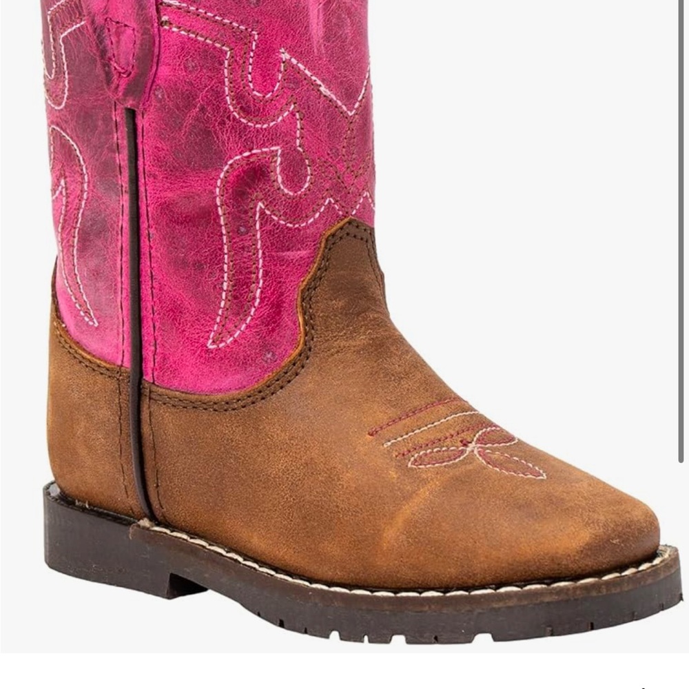 Kids' Pink and Brown Cowboy Boots